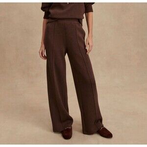 Varley Double Soft Wide Leg Pants XS Coffee Bean Marl Quiet Luxury Lounge 28"